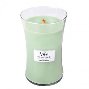 Woodwick White Willow Moss Large Candle jar