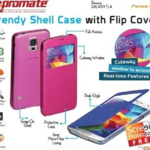 Promate Fenes S5 Bookcover with window Colour:Pink