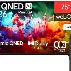 LG 75 Inch QNED70B6T QNED AI Mini LED 4K Smart TV