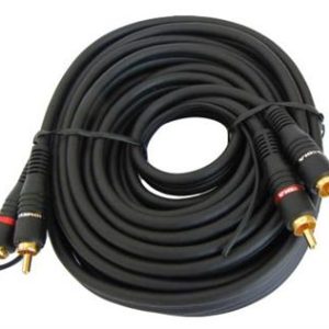 Geeko 2x Black RCA Male to Male Audio Cable