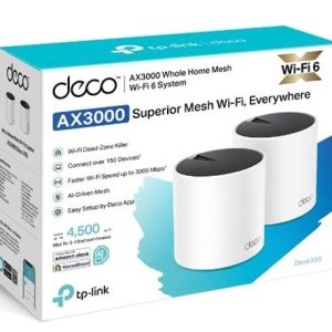 TP Link Deco X55 (2-pack) AX3000 Whole Home Mesh Wi-Fi 6 System