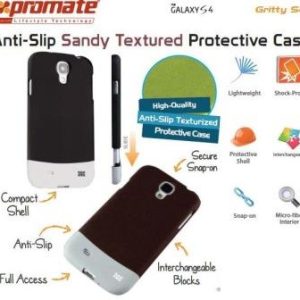 Promate Black Gritty.S4 Antislip protective case