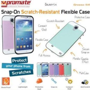 Promate Purple Grosso S4 Scratch Resistant Flexible Case