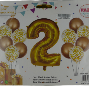Casey 13pc Gold and White Balloon Set Nr 2