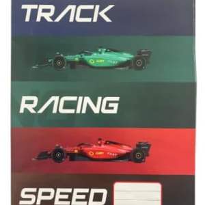 Marlin A4 PreCut Book Covers F1 Track Racing 5pack