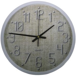 Casey Analog 30cm Round Face White with Black Quartz Wall Clock