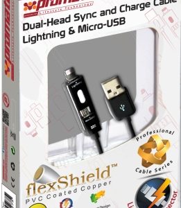 Promate White LinkmateDuo Dual-ended Charge and Sync cable